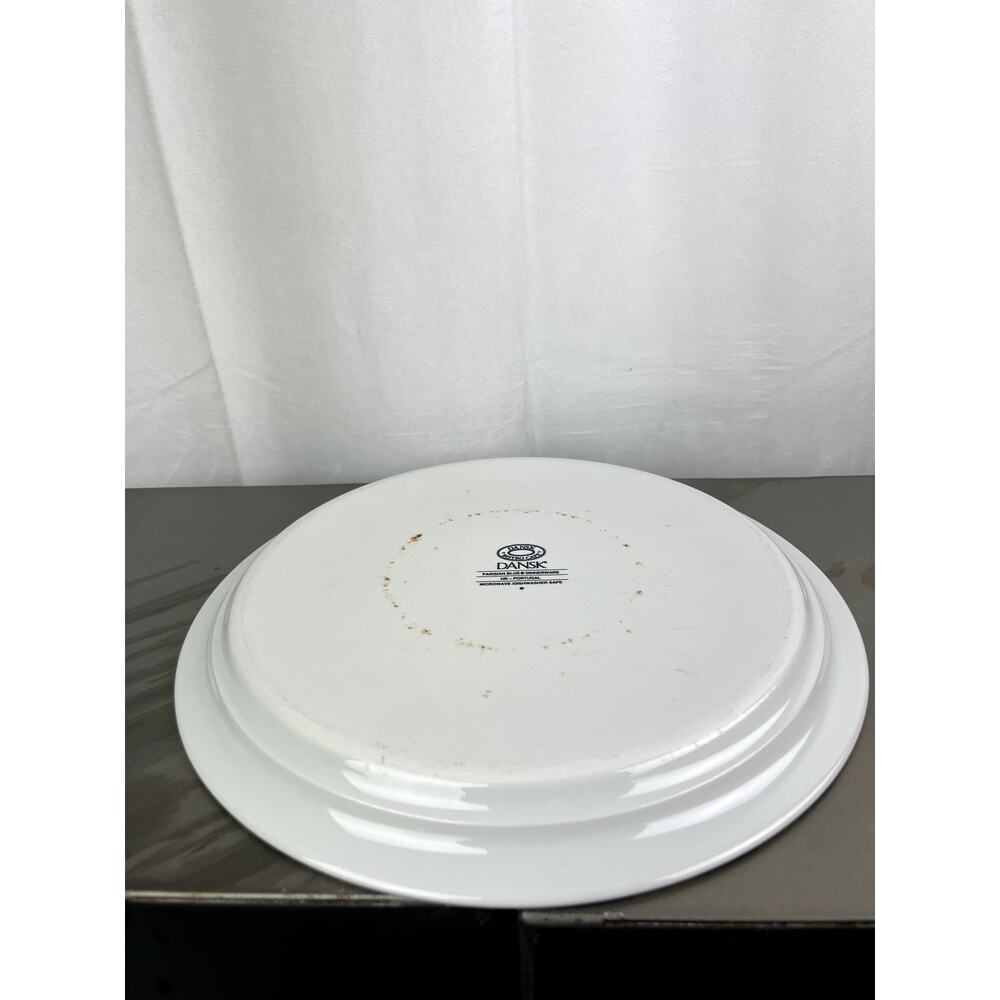 DANSK Parisian Blue Cafe Bistro Dinner Plate 10 3/8" Portugal Stripes - Picture 2 of 5